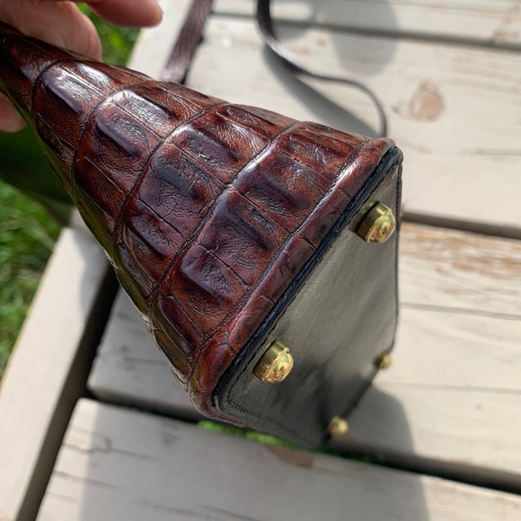 Brahmin Tuscan Brown Croc Embossed crossbody handbag - Picture 14 of 16